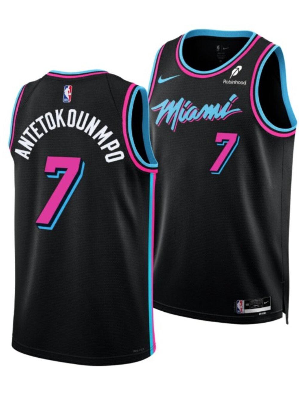 Giannis Antetokounmpo Nike Swingman Vice Nights Miami Heat Jersey